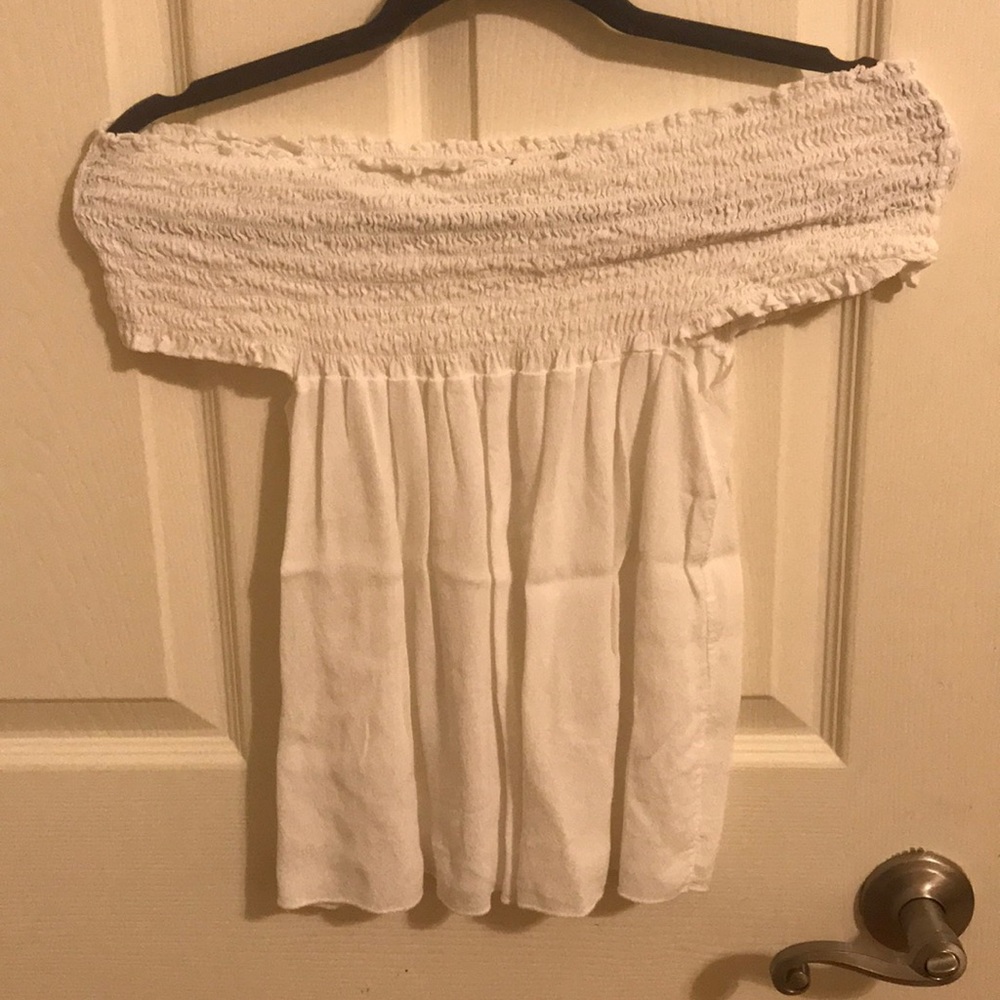 Off the Shoulders White Blouse
